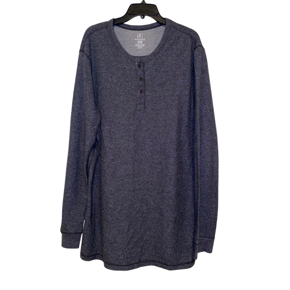 5 for $20 George Charcoal Long Sleeve Shirt-XL